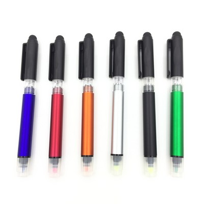Illuminate 4-In-1 Highlighter Stylus Pen With LED And Clear Accent